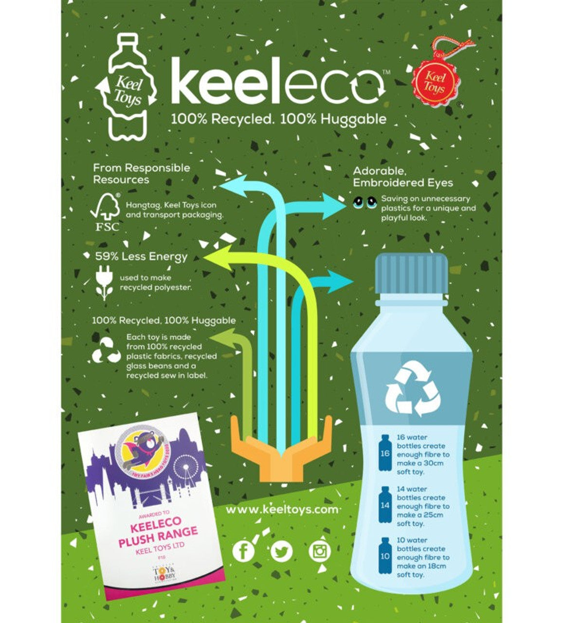 Keeleco Huggy Giraffe (17cm)