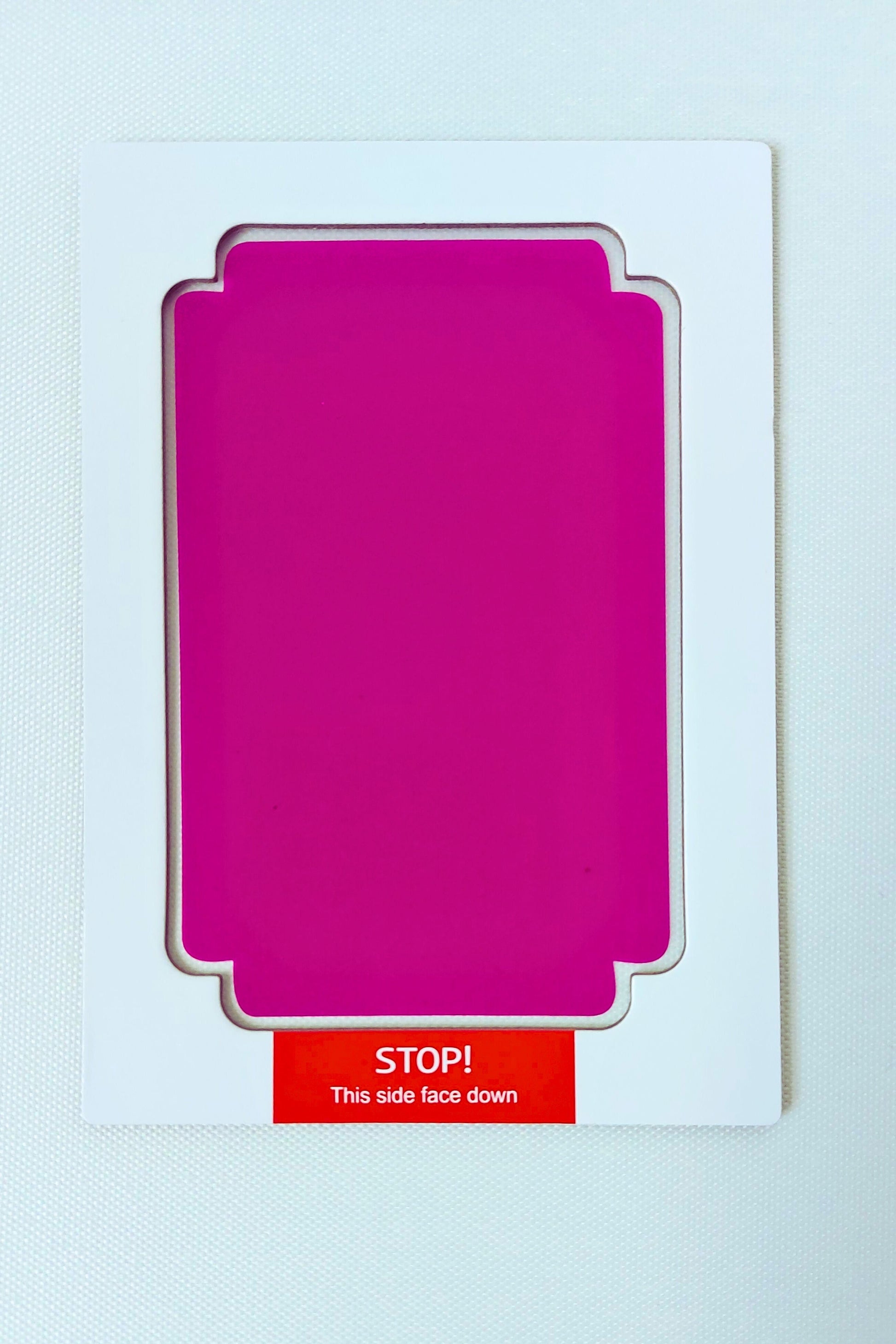 Clean Touch Mess Free Inkless Ink Pad in Fuchsia Pink. Large Size. Baby safe, non toxic. On white background.