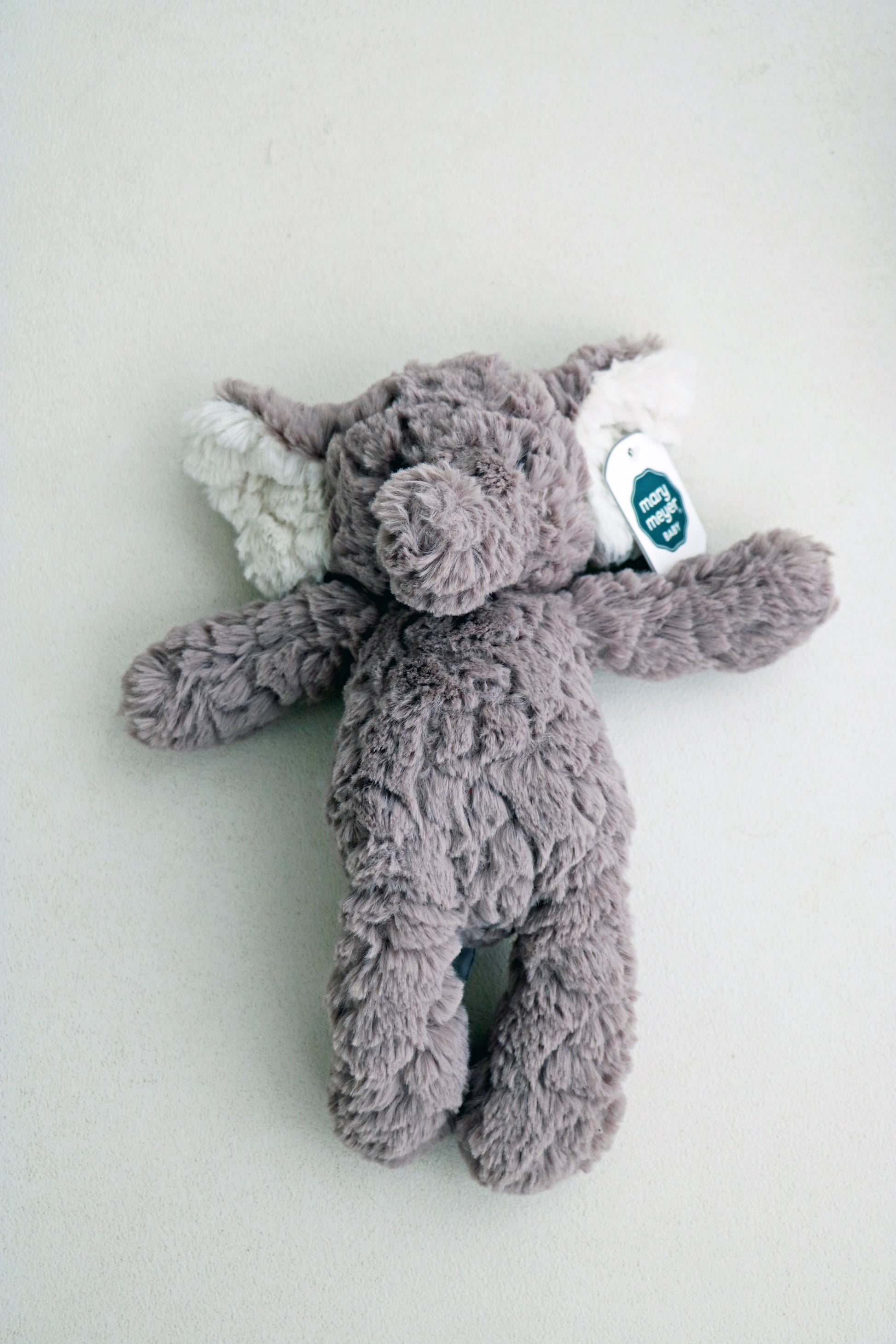 Mary Meyer Putty Elephant soft toy plush for babies and newborn on white background